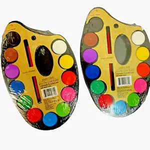 Lot of 2 Watercolor Artist Paint Palette Tray Thumb Hole - Picture 1 of 7