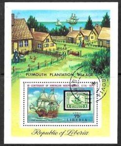 LIBERIA  - 1976 - American Revolution Bicentennial - Souvenir sheet Scott# C207 - Picture 1 of 2
