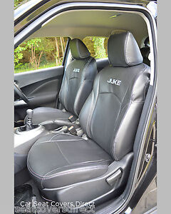 Nissan Juke TAILORED Waterproof Seat Covers Genuine Fit Black Leatherette Logos