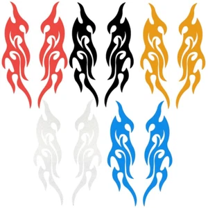 2*Adesivi Fuoco Fiamma Vinile Decorazione Per Corpo Porta Paraurti Cofano Cinque Colori - Foto 1 di 13