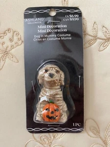 ASHLAND HALLOWEEN MINIATURES DOG IN MUMMY COSTUME ~ NEW IN PKG - Picture 1 of 5