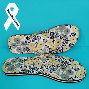Infradito donna VERA BRADLEY taglia L (9-10) GO WILD stampa floreale e leopardata - Foto 1 di 8
