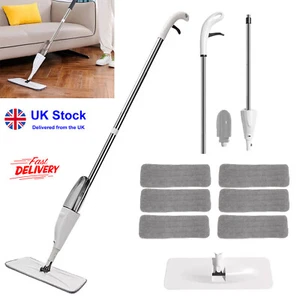Spray Mop Microfibre Pad Floor Cleaning Mop for All floor types Bottle +2/6 Pads - Picture 1 of 14