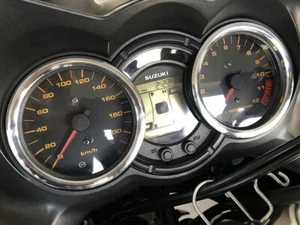 For SUZUKI DL 650 V-STROM  Chrome Cluster Gauge Dashboard Rings Speedo Trim x2 - Picture 1 of 9