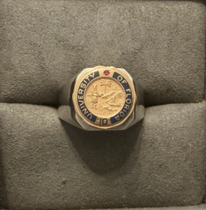 Vintage 14K Gold Filled Herff Jones University of Florida Signet Ring - Picture 1 of 4
