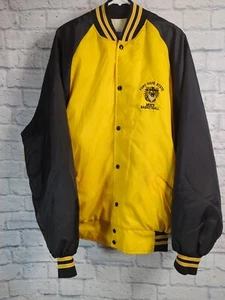 VTG Fort Hays Kansas State Men's Basketball Black Gold Jacket Made In USA 3XL - Picture 1 of 11