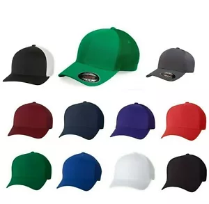 FLEXFIT Mens Trucker Cap with Mesh Sides And Back Fitted Hat Ball 6533 - Picture 1 of 11