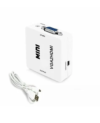 VGA2HDMI ADATTATORE CONVERTITORE SEGNALE VGA ANALOGICA AUDIO JACK A HDMI E-011 - Immagine 1 di 2