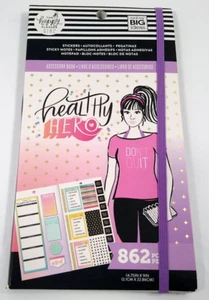 Libro de accesorios adhesivos The Happy Planner Healthy Hero 862 piezas. - Imagen 1 de 5