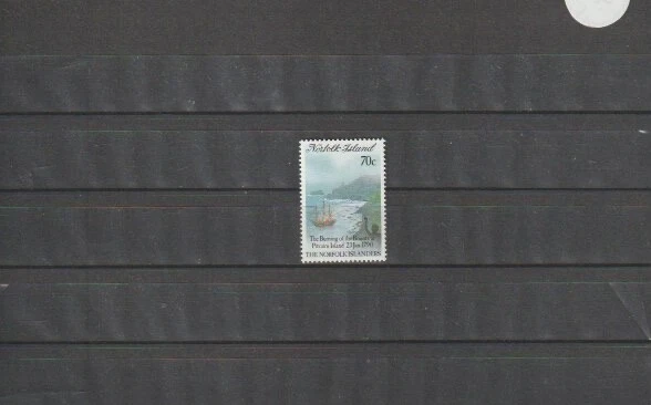 Norfolk Island 1990 SG477 1v NHM HMS Bounty on fire, Pitcairn Island, 1790 - Image 1 of 1
