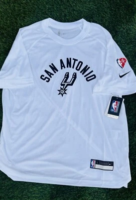 Nike San Antonio Spurs Warm Up 75th Anniversary RARE White Shirt Men’s Large NEW - Image 1 of 4