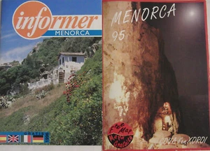 Landkarte + Prospekt Menorca 1995 - mit Straßenkarte Maó und Ciutadella - Bild 1 von 3