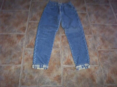 Womens Size 8 Red Head Blue Denim Fully Flannel Lined Outdoor Work Jeans 27x31 - Image 1 of 4
