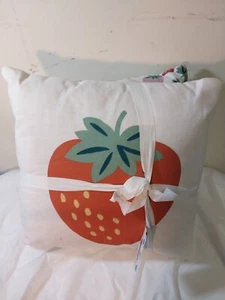 Room Essentials Set Of 2 Pillows Strawberry 18in x 18in - Picture 1 of 8