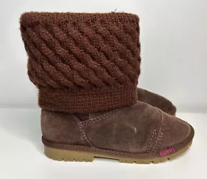 SUPERDRY Brown Ladies Boots Suede Warm faux fur Lined Ankle UK Size 6 - Picture 1 of 9