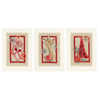 Vervaco Counted Cross Stitch Kit: Greeting Cards: Christmas Symbols: Set of 3
