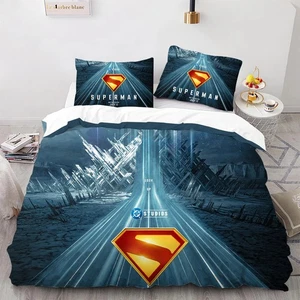 Super Man Anime Bettwäsche Set Mädchen Twin Full Bed Bettbezug Kissenbezug Set Neu - Bild 1 von 10
