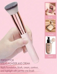Flat Top Kabuki Foundation Brush Liquid Powder Blusher Buffing Make Up Brush - Picture 1 of 7