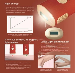 Professional IPL Laser Hair Removal at Home with Ice Cooling Technology - Picture 1 of 6