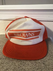 CLEVELAND  Browns Vintage Trucker Baseball Hat. 100% Polyester. Adjustable Back - Picture 1 of 7