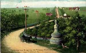 Vintage Postcard Jug Bridge over Monocacy River Frederick Maryland  MD 1914 - Picture 1 of 3