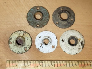 5 Lot Doorknob Rosette 2" Antique 1880s Victorian Bronze/Brass Cast Iron - Picture 1 of 6