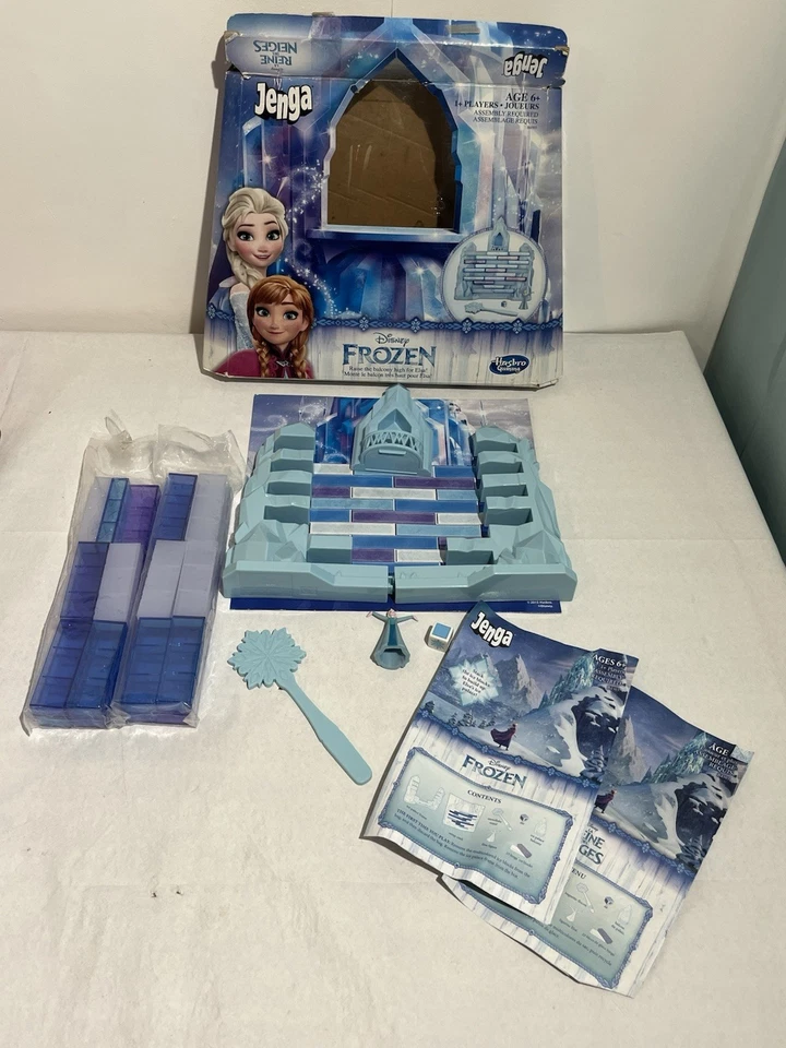 Disney Frozen Jenga Game Elsa’s Ice Palace Complete Hasbro Gaming 2015 - Image 1 of 4