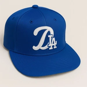 Los Angeles Dodgers Snapback Hat D LA Blue Cap Adjustable Flat Bill Baseball - Picture 1 of 2