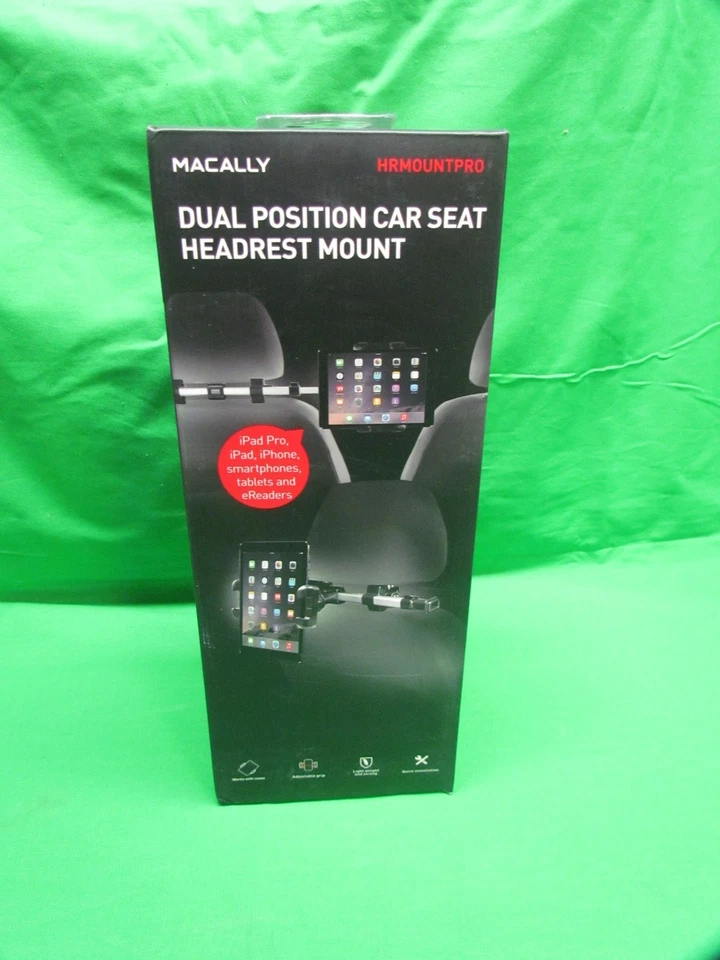 Macally Car Headrest Mount Holder for Apple iPad iPhone Tablets Etc New Sealed - Image 1 of 4