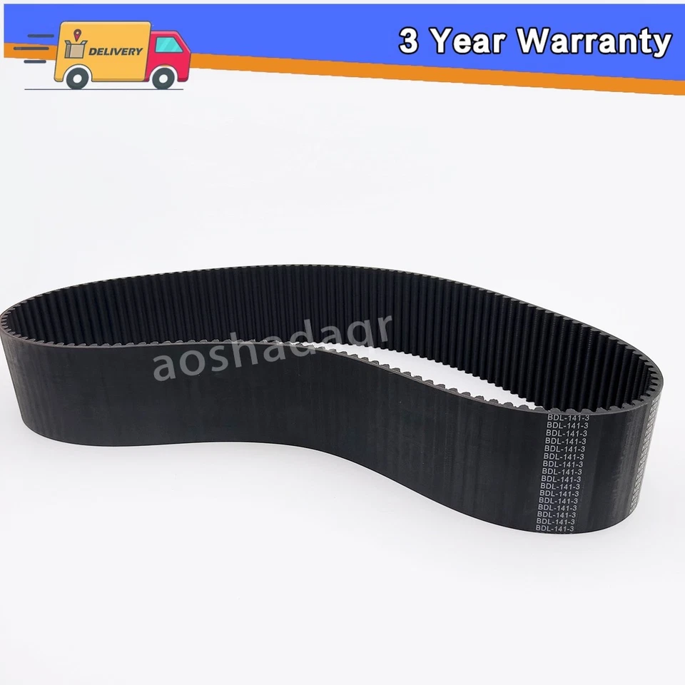 1× Belt Drives 3in Rubber Belt for EVO-9SF Drive Kit BDL-141-3 Harley NEW - Image 1 of 4