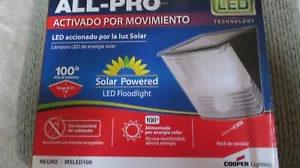 ALL-PRO MOTION ACTIVATED SOLAR POWERED LED FLOODLIGHT - Picture 1 of 2