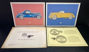 1938 Pontiac, 1938 Oldsmobile Repro Ed Chandler Drawings Portfolio Prints - Picture 1 of 6