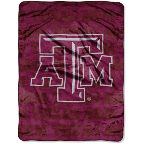 NORTHWEST NCAA Texas A&M Aggies Micro Raschel Throw Blanket, 46" x 60", Grunge Cover