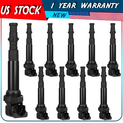 Paquete de 10 bobinas de encendido para BMW M5 M6 2006 2007 2008 2009 2010 5,0 L V10 Foto 1 de 4