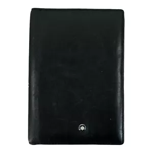 Mont Blanc Leather Passport Cover Travel Luxury Holder Folding Bi-Fold Used - Picture 1 of 6