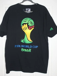 FIFA World Cup Brasil Brazil 2014 Official Adidas Ultimate Men's XL black tshirt - Picture 1 of 8