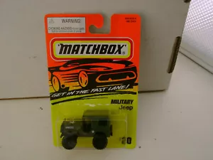 1995 MATCHBOX SUPERFAST #20 MILITARY OLIVE GREEN JEEP 4X4 NEW ON CARD - Picture 1 of 3
