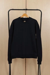 Thom Krom Y2K asymmetrische Stiche schwarzes Sweatshirt Rick Owens Stil Größe M - Bild 1 von 8