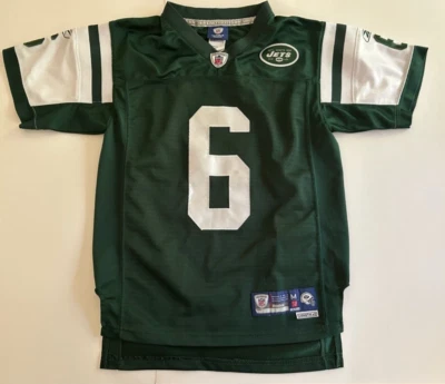 Camiseta de fútbol Reebok New York Jets Sanchez #6 TODA COSIDA niños/niños mediana Foto 1 de 4