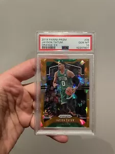 2019-20 Panini Prizm Jayson Tatum Orange Ice PSA 10 - Picture 1 of 2
