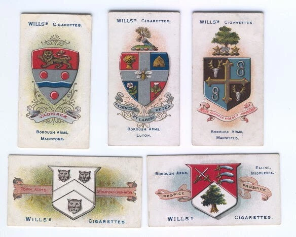 Full Set - 1905 - Borough Arms, 3rd Series (101-150 Red) - Image 1 of 1