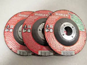 Lot of 3 -- Diablo Masonry Grinding Disc Type 27, 4 1/2 " dia, 1/4" thick - Picture 1 of 1