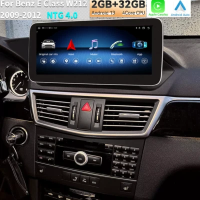 10.25" Für Mercedes-Benz E-Klasse W212 NTG4.0 Android Autoradio CarPlay 32GB SWC - Bild 1 von 4