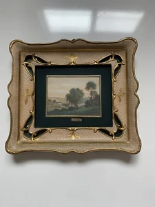 Dipinto olio paesaggio vintage senza titolo di Gino Tassinari firmato incorniciato 10x10 - Foto 1 di 11