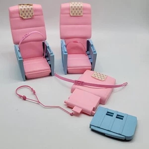 Barbie Blue Airplane Jumbo Jet 1999 divertido barco cinturón de seguridad repuestos auriculares - Imagen 1 de 8