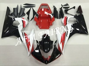 Red White Black ABS Injection Mold Bodywork Fairing Kit Panels For YZF R6 2005 - Picture 1 of 6