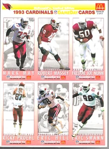 1993 Game Day Arizona Cardinals Hoja B 2 de 3 de mayo Massey Nunn Proehl Hill Swan - Imagen 1 de 8