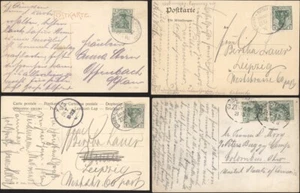 GERMANY, 1902-12. Bahnpost Post Cards 5pf franking, Various (7) - Picture 1 of 1