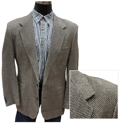 42R C&R Clothiers Hombres De Colección Traje Chaqueta Abrigo Deportivo Blazer Ojo de Pájaro Uñas Negro Foto 1 de 4