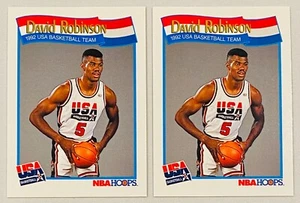 (2) David Robinson 1991-1992 NBA Hoops Dream Team USA NM-MT Card Lot #583 - Picture 1 of 2